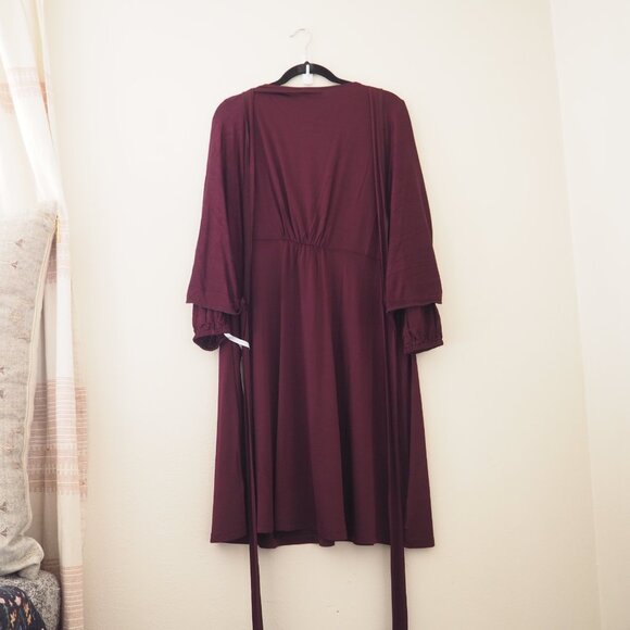NWT Seraphine Luxe Eudora Plum Maternity Nursing Long Sleeve Evening Dress sz 12 - Picture 7 of 8